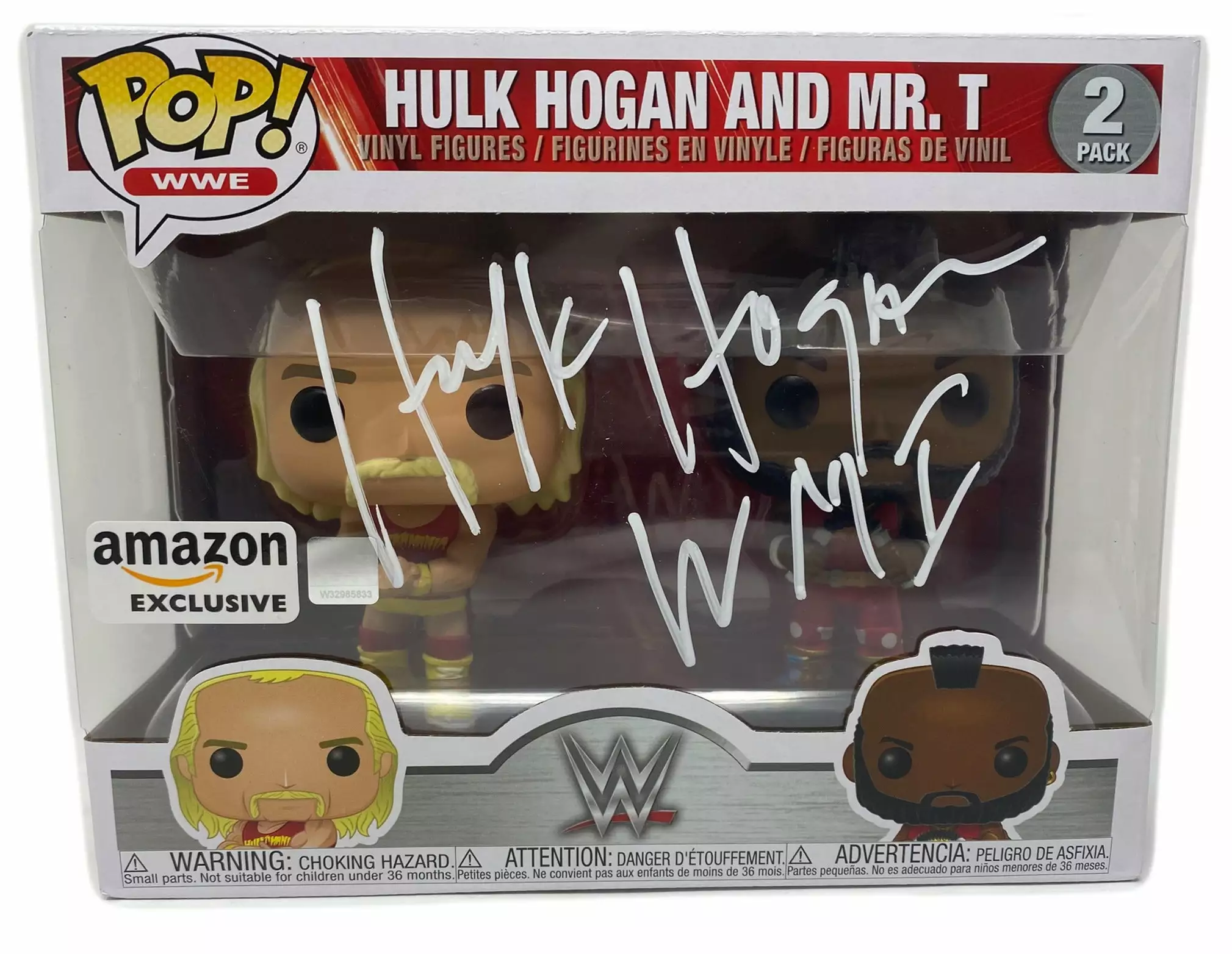 Hogan's Beach Shop Hulk Hogan & Mr. T, Hulkamania 2 Pack,White Amazon Exclusive (51720) Signed Funko Pop 3 Hogan's Beach Shop Hulk Hogan & Mr. T, Hulkamania 2 Pack,White Amazon Exclusive (51720) Signed Funko Pop