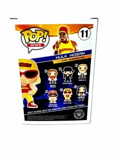 Hogan's Beach Shop Hulk Hogan Signed Funko Pop! WWE Action Figure Hulkamania! YELLOW -Hogans Beach Shop 20191218 143102