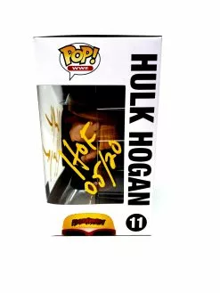 Hogan's Beach Shop Hulk Hogan Signed Funko Pop! WWE Action Figure Hulkamania! YELLOW -Hogans Beach Shop 20191218 143119