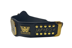 Hogan's Beach Shop WWE Winged Eagle Dual Plated Championship Replica Title Signed -Hogans Beach Shop 2tone2