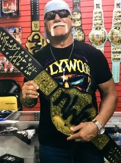 Hogan's Beach Shop Hollywood Hogan Signed WCW NWO Championship Title Belt Replica -Hogans Beach Shop 99E5B1C6 103B 4F3B AC25 D22F0DAC7495