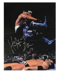 Hogan's Beach Shop Hulk Hogan Signed Leg Drop Scott Hall Poster