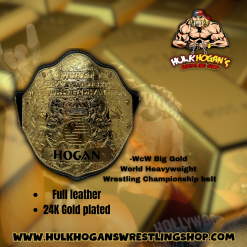Hogan's Beach Shop 24k Gold Plated WcW Heavyweight Championship Wrestling Belt Autographed -Hogans Beach Shop WWW.HULKHOGANSWRESTLINGSHOP.COM 1