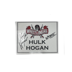 Hogan's Beach Shop Tampa Bay Bucs Wrestlemania Dresing Room Badge Autographed